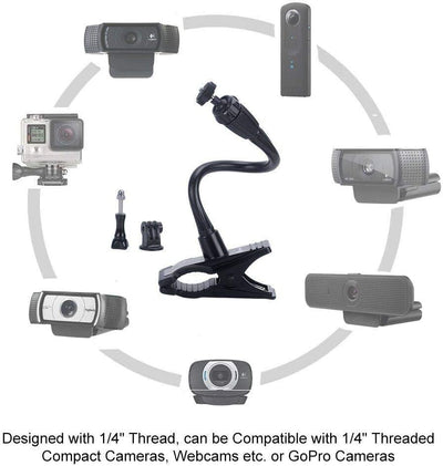 Webcam Stand und Telefonhalter, Smatree Flexible Backenhalterung für Klemmclips Kompatibel mit Logit