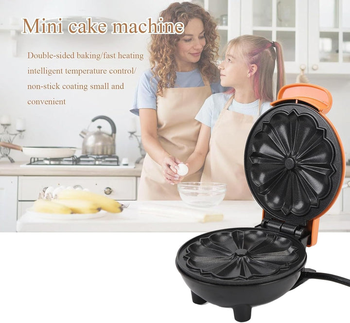 350 W Mini-Kuchenmaschine, tragbare Mini-Kuchenmaschine, antihaftbeschichtete doppelseitige Heizung,