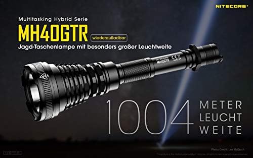 Nitecore Unisex MH40GTR Taschenlampe, Schwarz, Nicht zutreffend