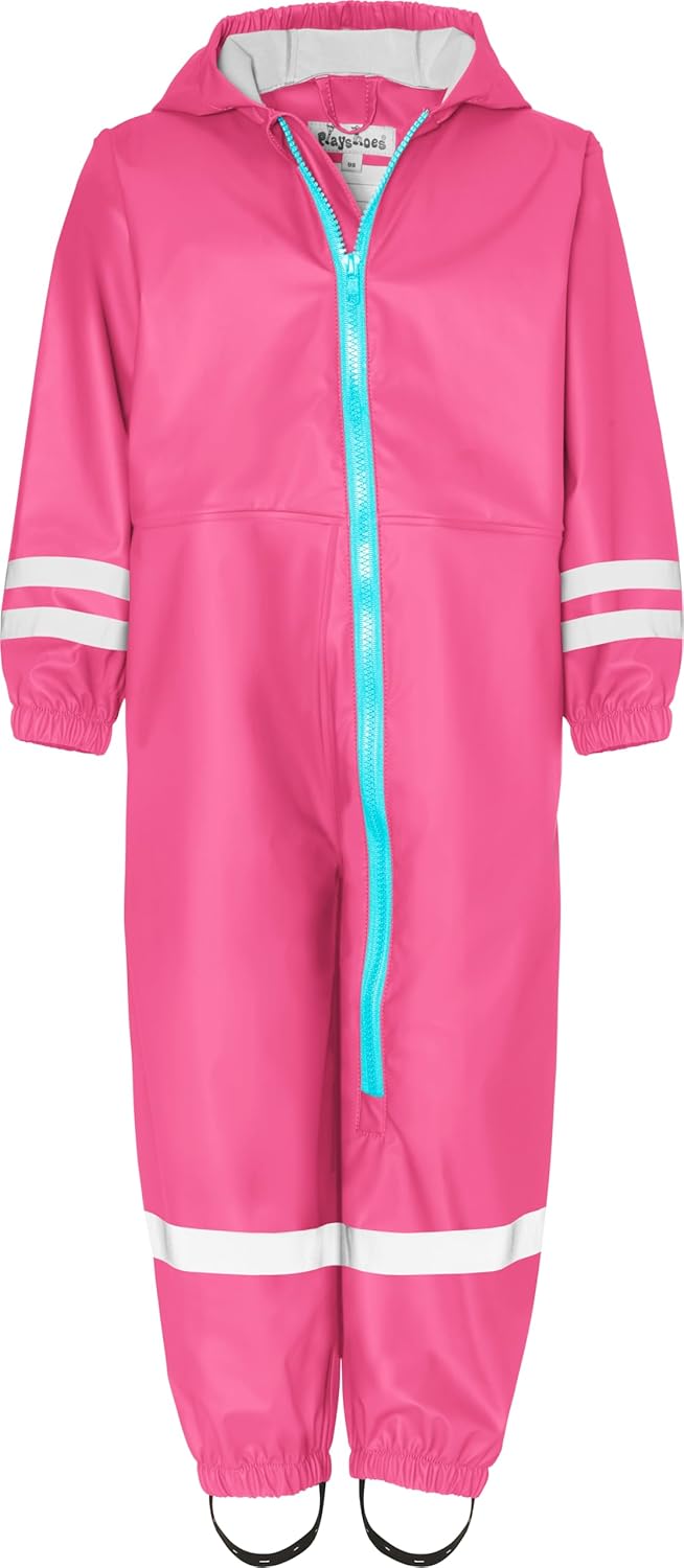 Playshoes Unisex Kinder Regen-Overall Matschanzug Regenbekleidung 92 Rosa, 92 Rosa