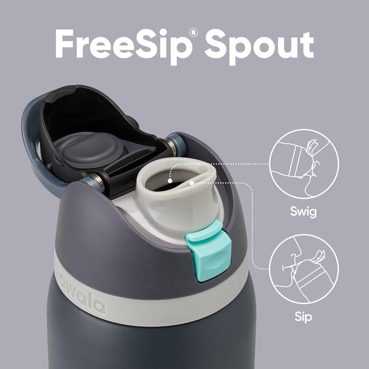 Owala FreeSip Isolierte Edelstahl Trinkflasche mit Strohhalm, 945 ml – BPA-frei, optimal für Sport,