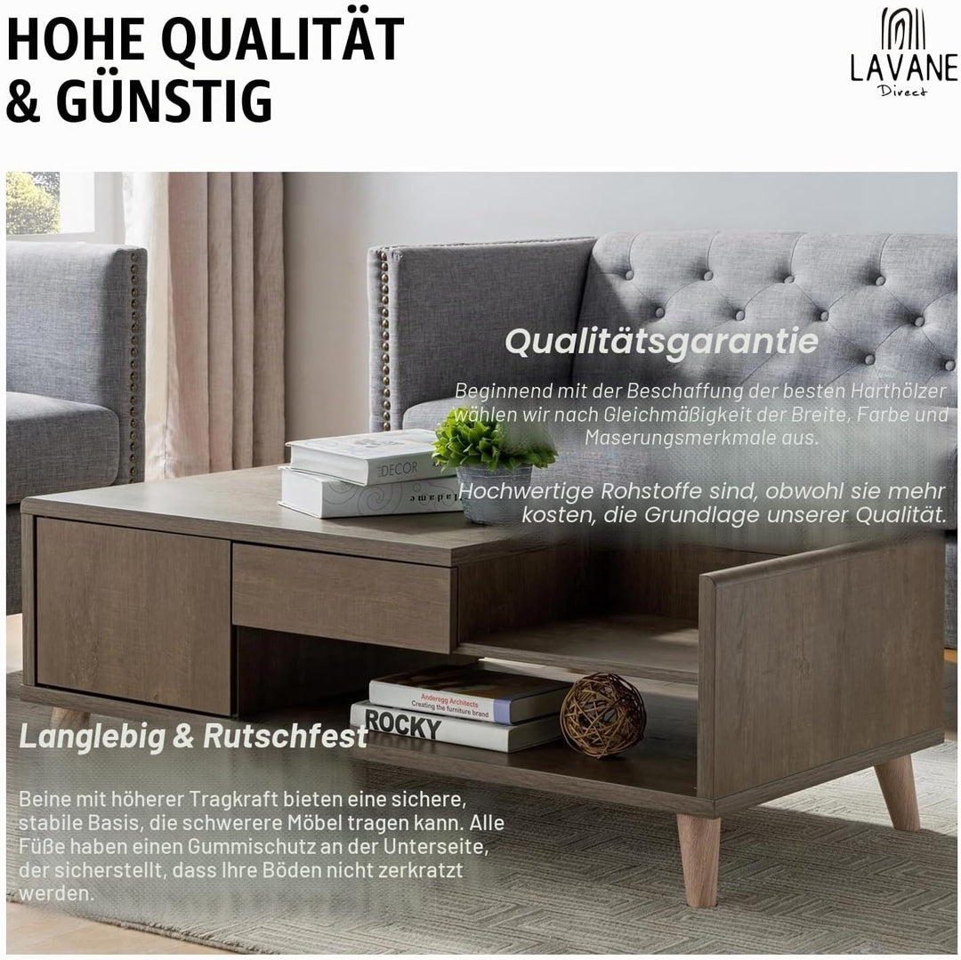 La Vane 30cm Holz Tischbeine, 4 Stück Massivholz Schräg Konisch Ersatz Möbelfüsse Möbelbeine mit Mon