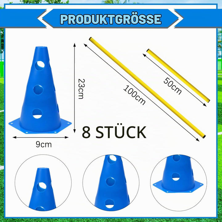 Shengruili Agility Set Hunde,Steckhürdenset Hund,Hund Hürden,Kinder Agility Hürden Hindernisse mit 8