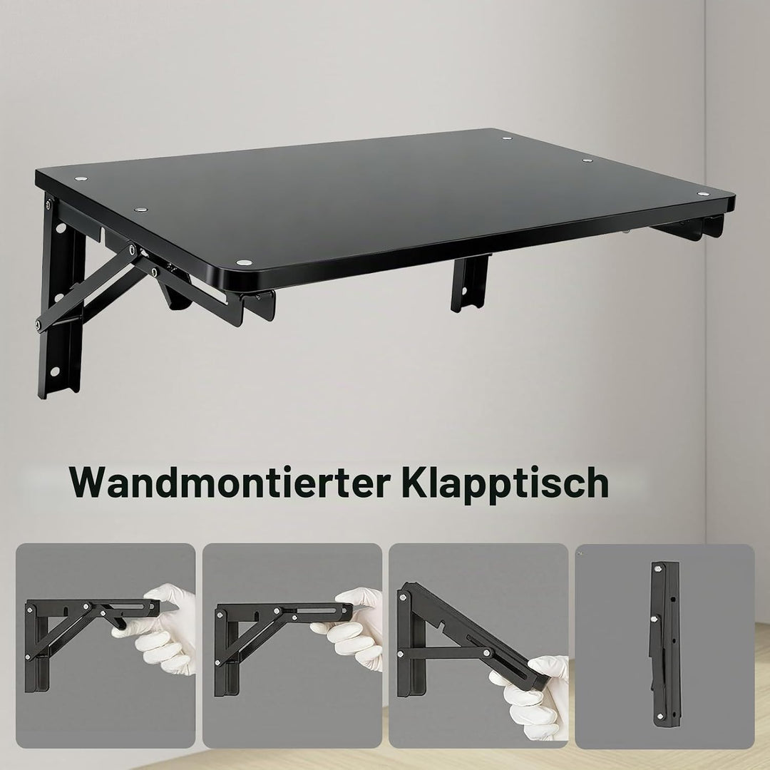 Wandklapptisch Klapptisch Wandmontage,42 * 30cm Holz Wandtisch Klappbar,Geeignet für Wohnzimmer, Sch