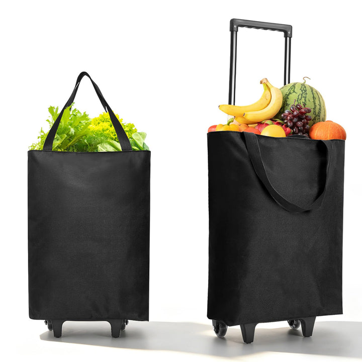 Chingcoo 2-in-1 Einkaufstrolley Klappbar 30L Gross – Leichter Shopping Trolley auf Rollen mit Tasche