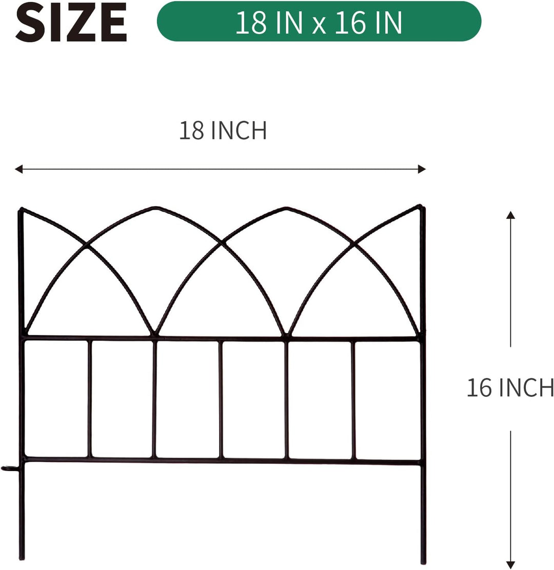 SCENDOR GARDEN 5er-Pack Dekorative Zaunpaneele 45X40X0.5cm Rostfrei Hundezaun für Outdoor Faltbare L
