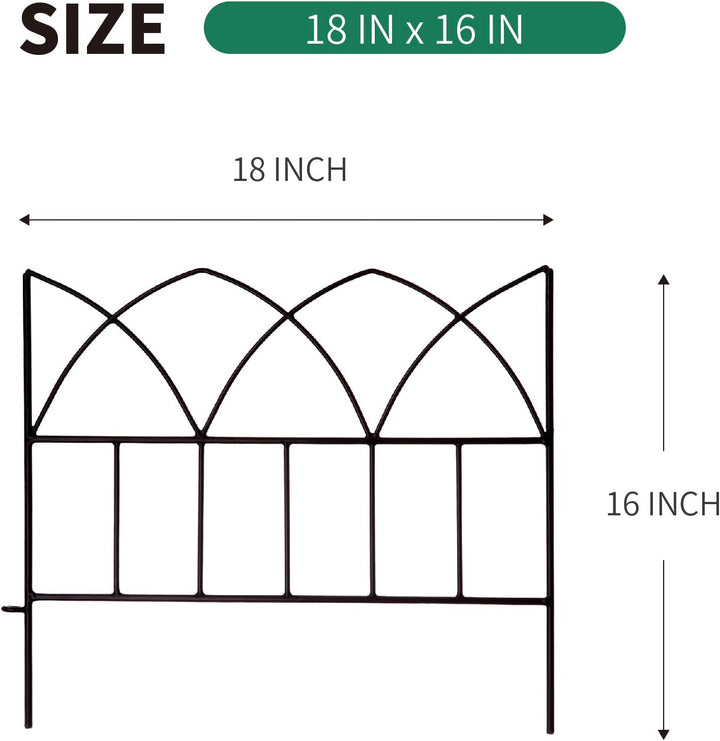 SCENDOR GARDEN 5er-Pack Dekorative Zaunpaneele 45X40X0.5cm Rostfrei Hundezaun für Outdoor Faltbare L