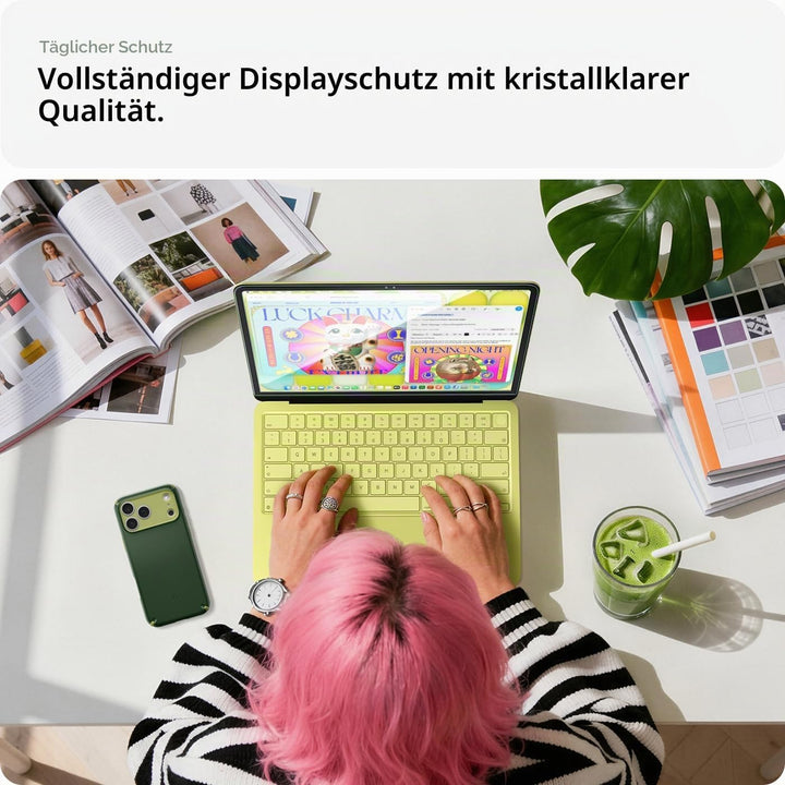 Spigen Glas.tR Slim Displayschutz für MacBook Neo 13 Zoll, Volle Abdeckung, Kristallklarer Displaysc