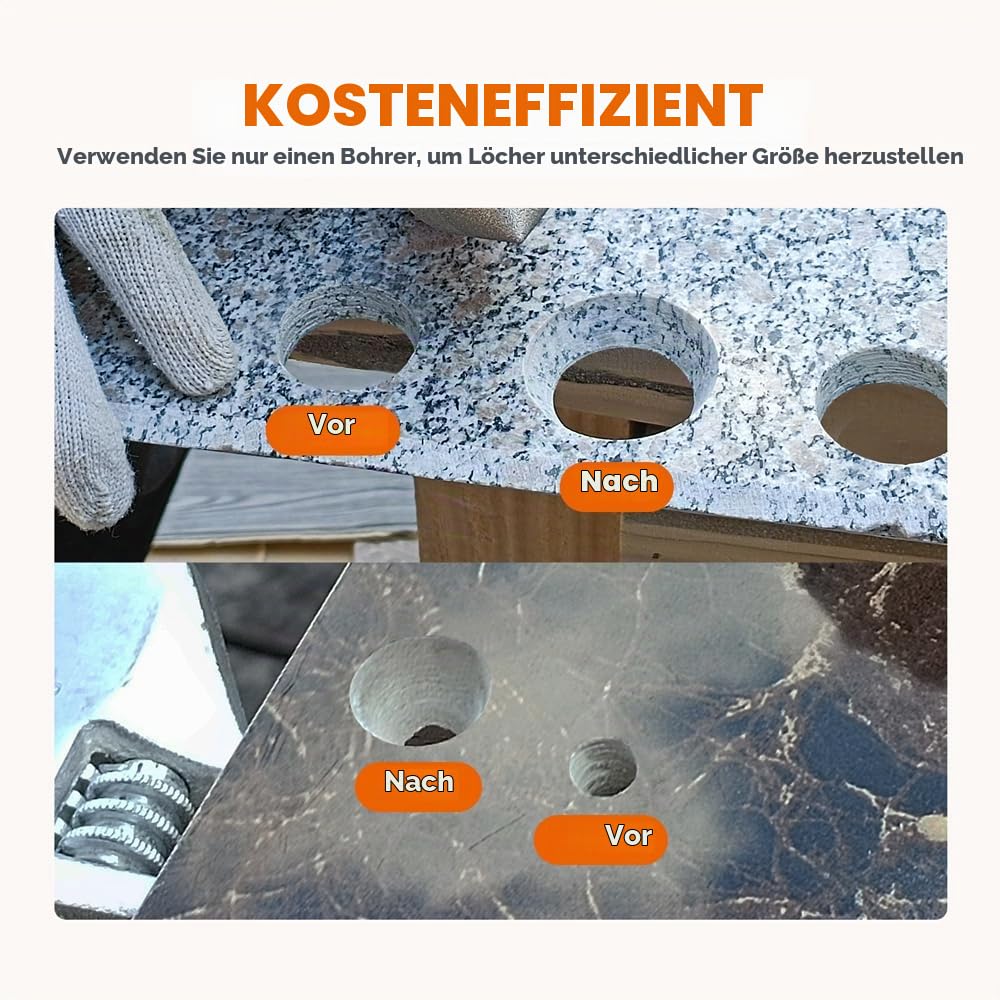 Diamant-Fasenbohrer 75mm - BRSCHNITT Diamant Fasenbits Fingerfräser zum Vergrössern Löcher in Fliese