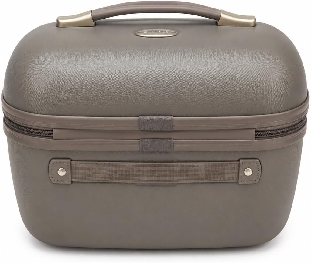Snowall – Vanity Case SNOWBALL Dublin 34 x 24 cm ABS – Geschenkidee für Damen, Ecru – Stoff Einheits