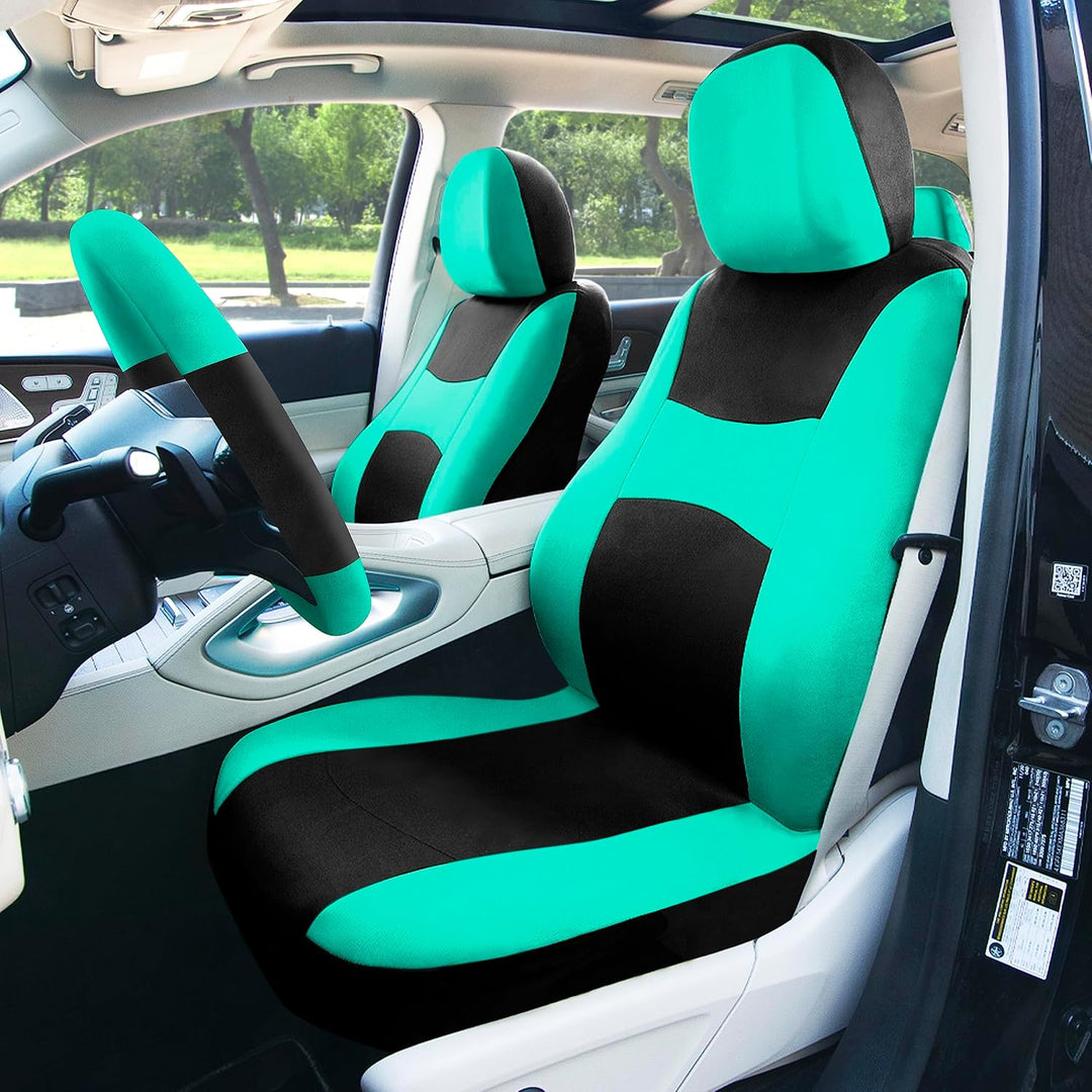 FH Group FB030MINT115 Universal Fit Komplettset Neuwertige Autositzbezüge passend für die meisten Au