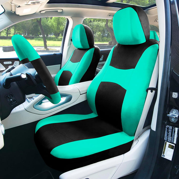 FH Group FB030MINT115 Universal Fit Komplettset Neuwertige Autositzbezüge passend für die meisten Au