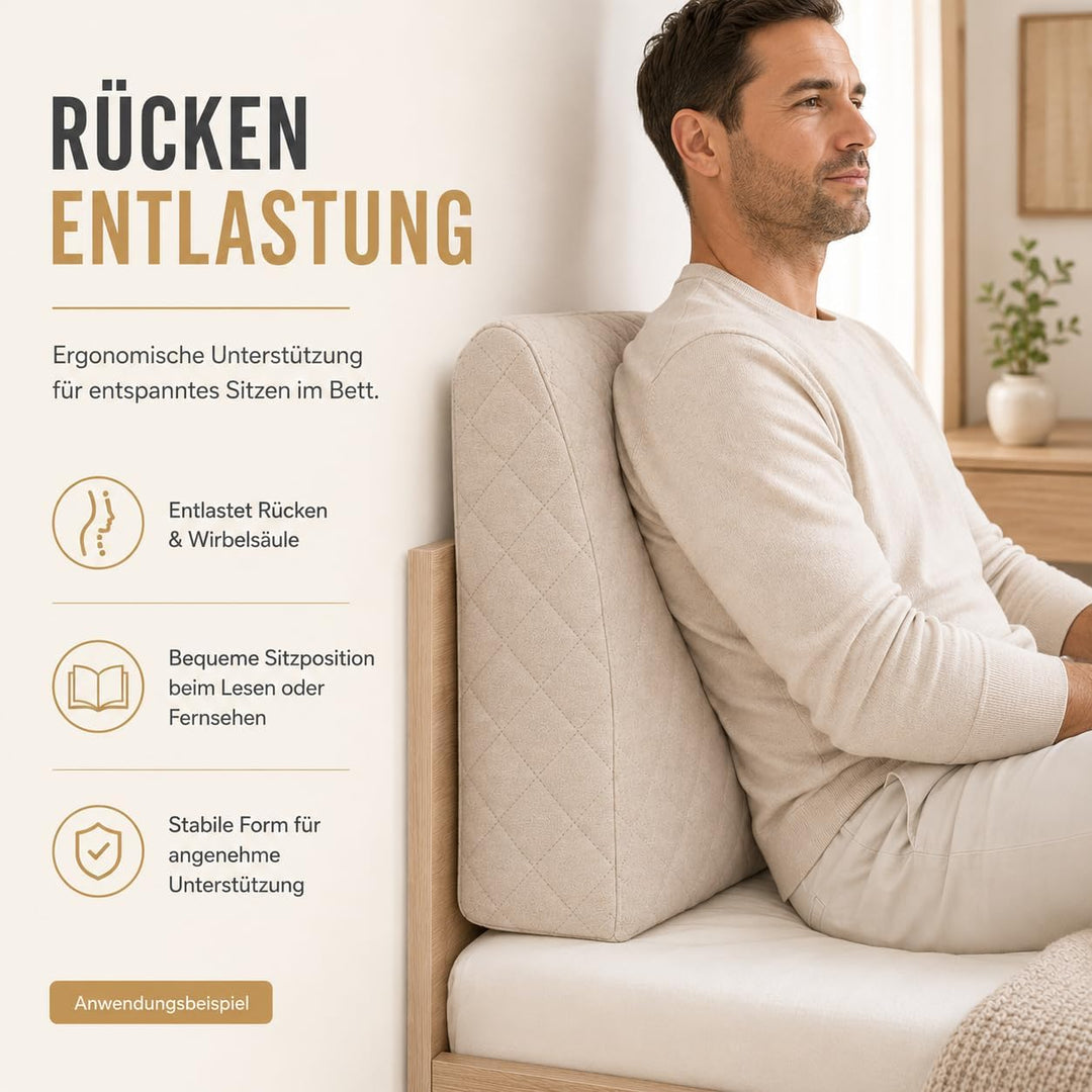 Sabeatex® Rückenlehne für Bett, Sofakissen, Rückenkissen für Lounge-oder Palettenmöbel in 5 trendige