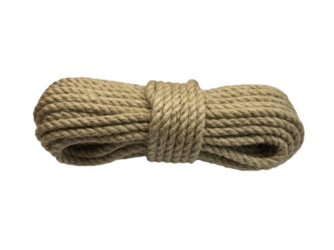 JUTESEIL 6-20 mm x 20M Hanfseil Tauwerk Naturhanf Leine Jute Tau Seil Schnur (20mm), 20mm