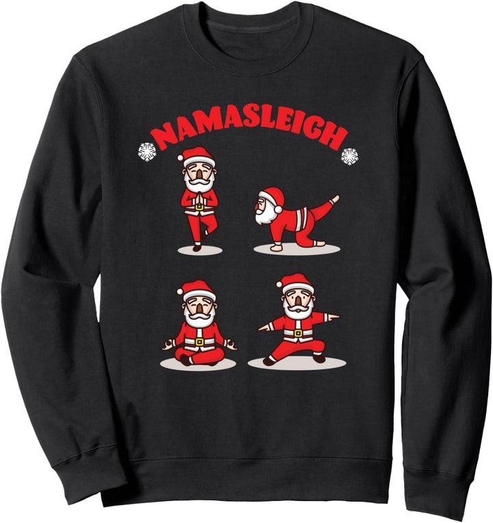 Namasleigh Yoga Weihnachten Santa Yoga Poses Instructor Sweatshirt