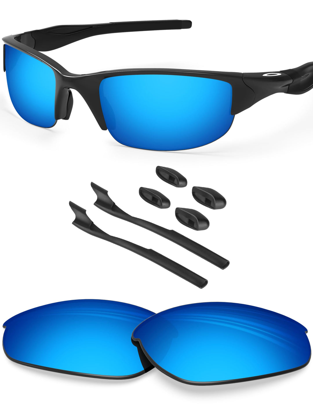 BlazerBuck Anti-salz Polarisierte Ersatzgläser für Oakley Half Jacket 2.0 OO9144 Eisblau Polarisiert