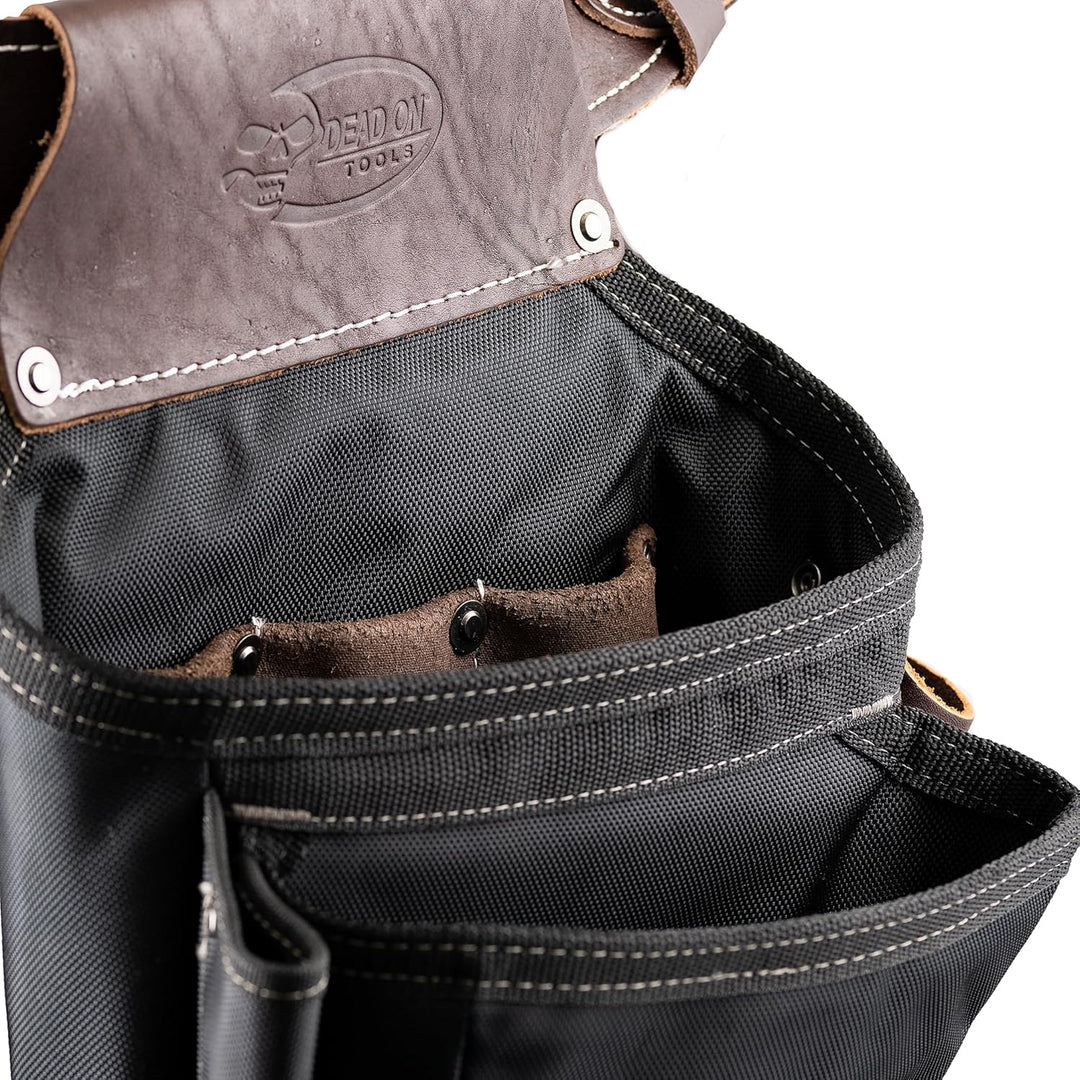 Dead On Tools DO-HSR Leather Hybrid Tool Belt with Suspender, Black, Black