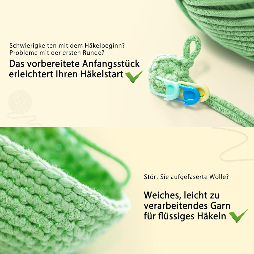 CrochetBox Komplettes Häkelset für Anfänger, Weisser Bulle Häkelset, Video-Tutorial einbeziehen, Anl
