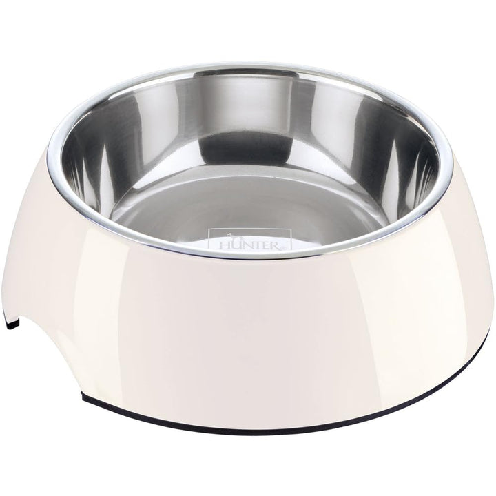 HUNTER Melamin-Napf, mit Edelstahlnapf, 1400 ml, weiss 1400 ml weiss, 1400 ml weiss