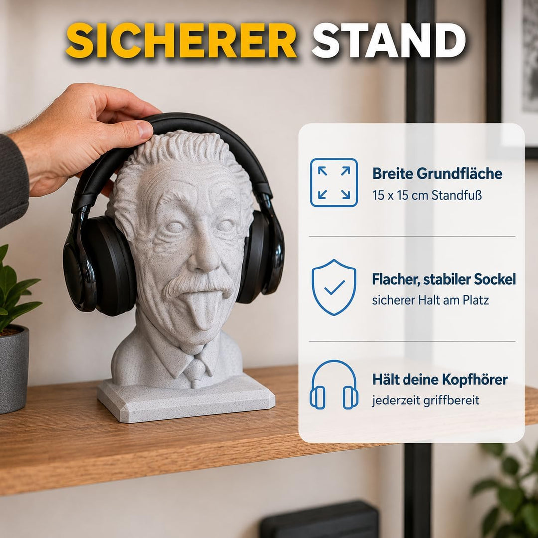 Generisch Albert Einstein Kopfhörerhalter, Brillenhalter, Kopfhörer Ständer, Statue, Schreibtisch De
