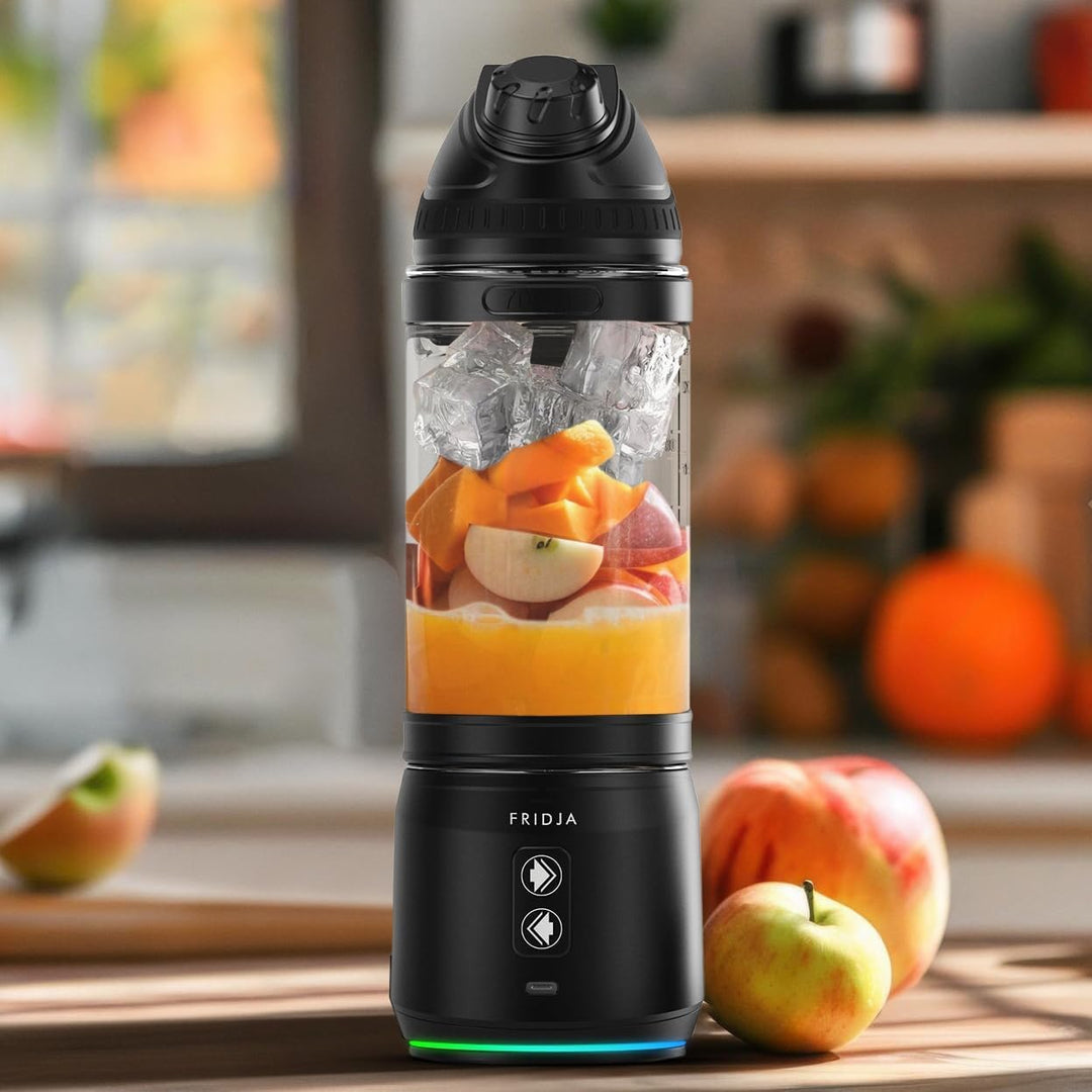 Fridja F500 Tragbarer Mixer – Premium USB-C wiederaufladbar, auslaufsicher &amp; kompakt – BPA-frei, 6 g