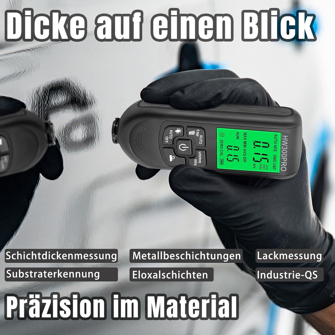 Digitales Schichtdickenmessgerät, Ultrahochpräzise Sonde, Lackmil Dickenmessgerät für die Messung de