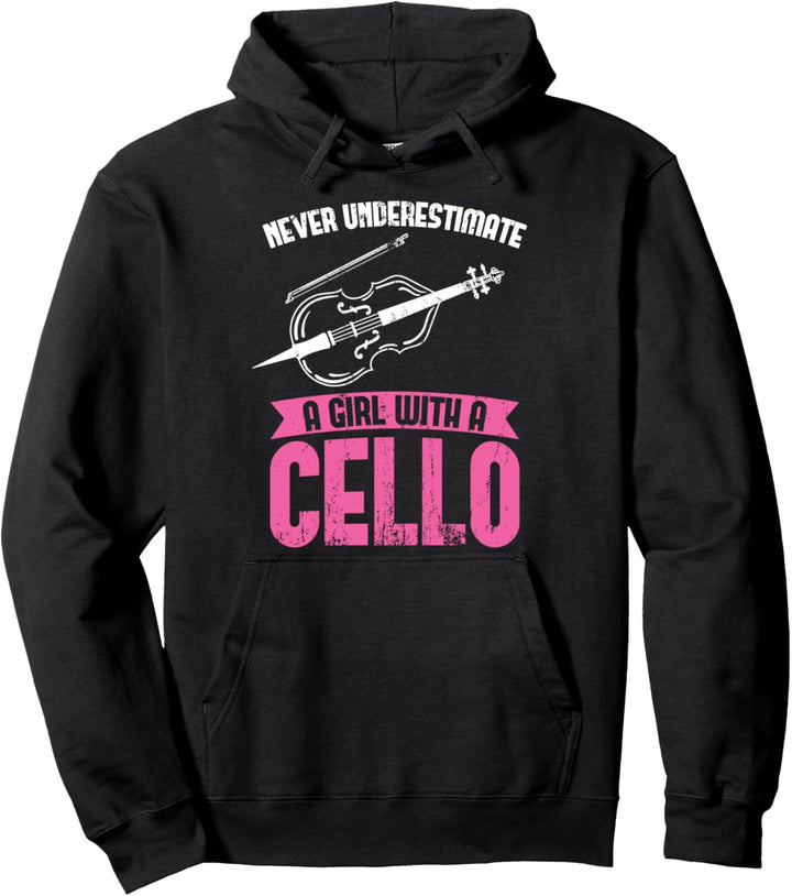 Lustiges Orchester Musik Geschenk Fürchte das Cello Pullover Hoodie