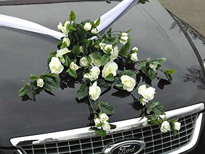 Spitze STRAUss Auto Schmuck Braut Paar Rose Deko Dekoration Autoschmuck Hochzeit Car Auto Wedding De