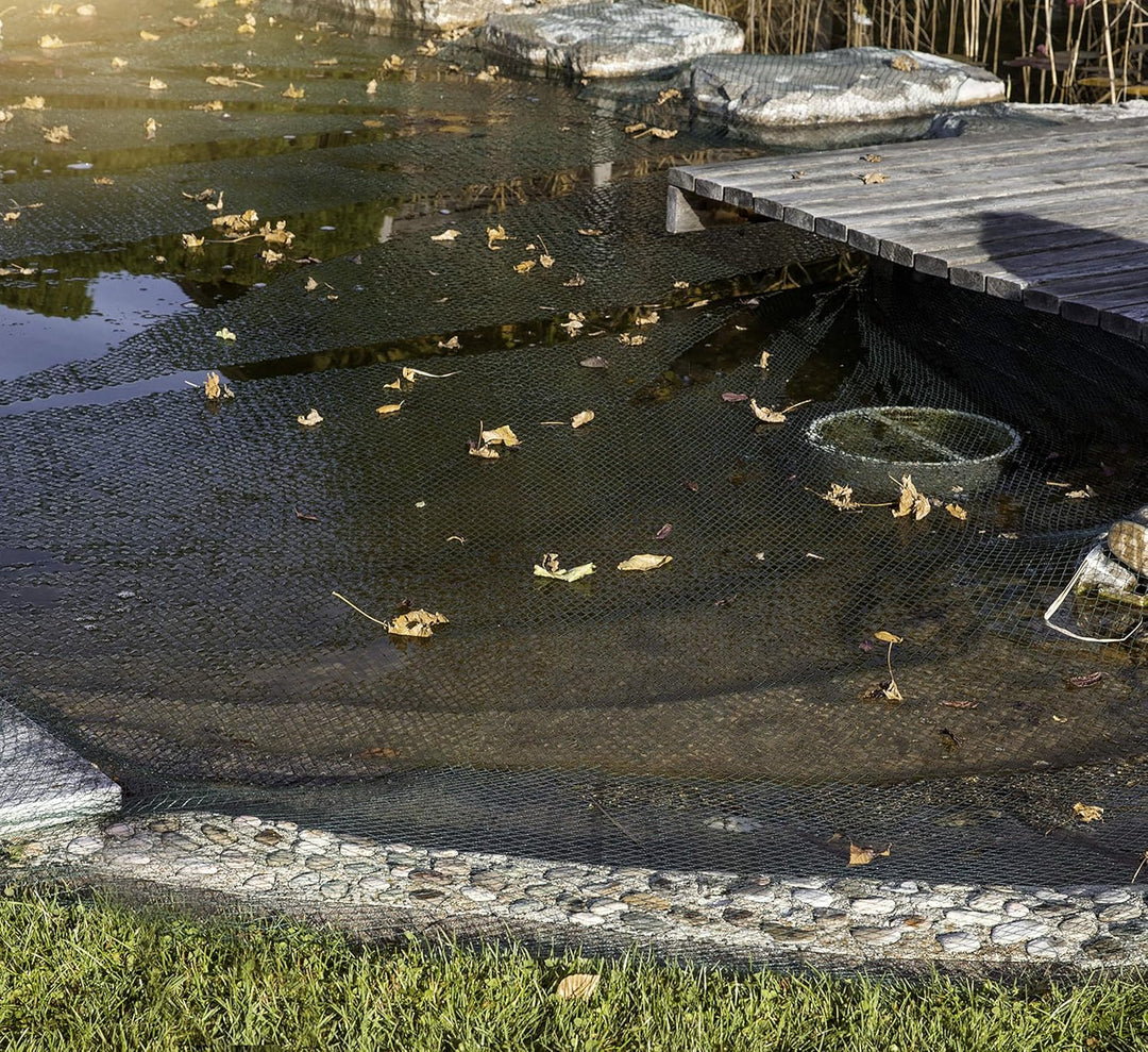 Windhager Laubschutznetz, Abdecknetz, Gartenschutz, zum Schutz von Teichen und Wasserbehältern, inkl