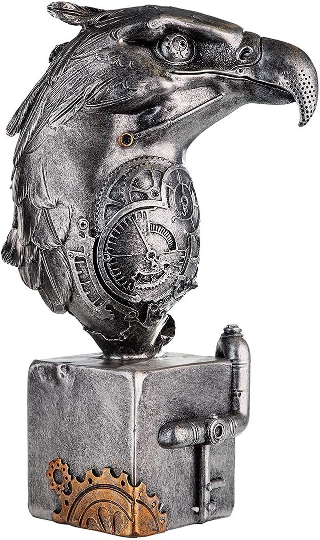 Design Figur Adler Deko Steampunk Dekofigur Mechanical Skulptur Zahnrad Dekoration Industrial Steam