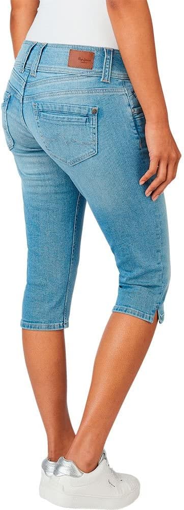Pepe Jeans Damen Gen Crop Denim Shorts 26W Blue (Denim-nb8), 26W Blue (Denim-nb8)