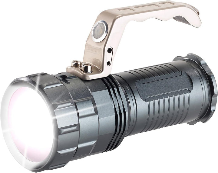 KryoLights Akku Taschenlampen: Extrahelle Akku-LED-Handlampe TRC-410 CREE LED, 400lm, 10W, IP44 (Han