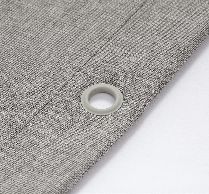 M&W DAS DESIGN Duschvorhang aus schwerem Textil Gewebe Leinenoptik schwere Qualität Schimmelresisten