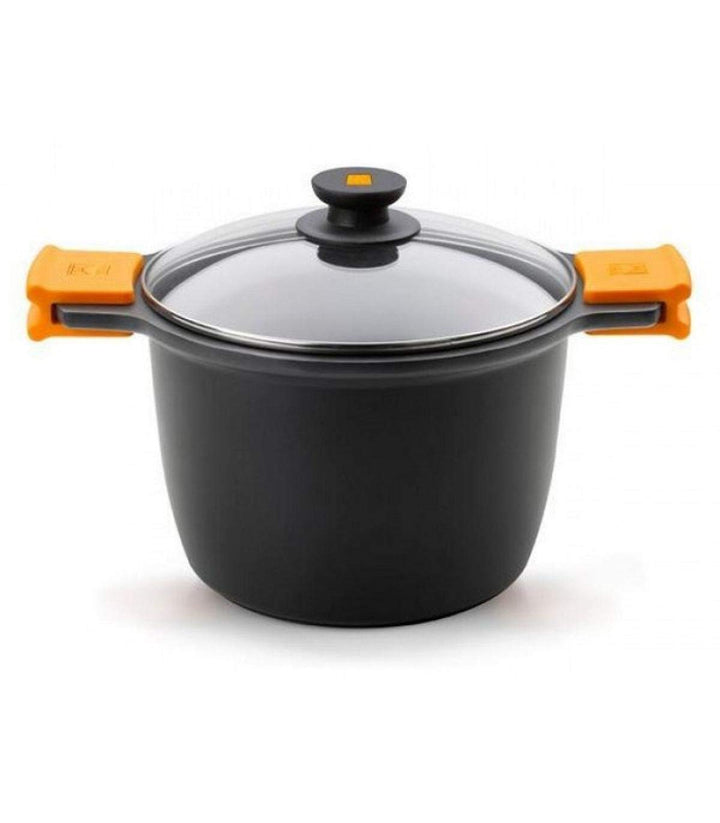 Antihaft-Fleischtopf "Efficient orange" aus Aluminium mit Deckel Grösse: 15,8cm H x 20cm Ø, 20