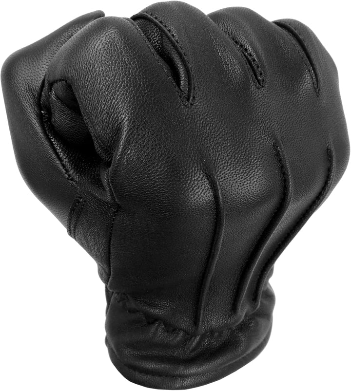 TacFirst Highway Patrol H001 POLIZEI Echtleder Einsatzhandschuhe 360° Schnitthemmend, Security Hands