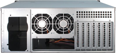 Inter-Tech 88887191 Case IPC Storage 4U-4408, o.PSU, Schwarz, Silber