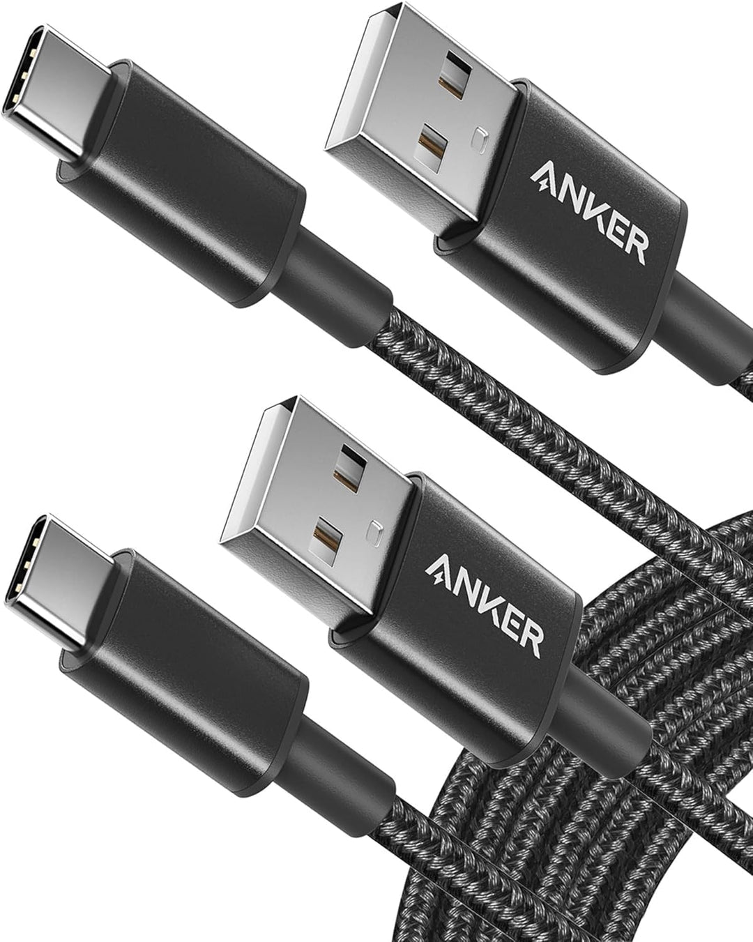 Anker USB auf USB C kabel 3.1A Nylon geflochten [2 Stück 3m] | Für iPhone 17 Pro Max/16/15 Serie, Sa