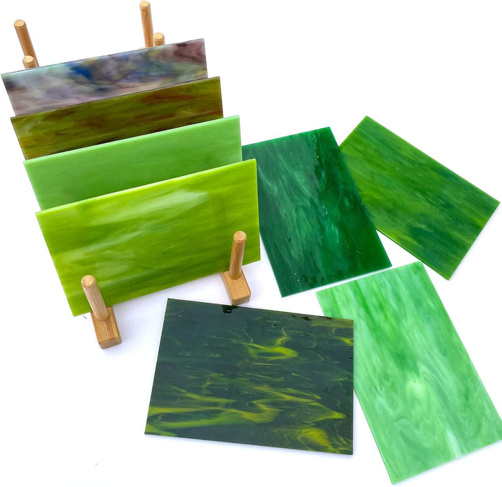 LITMIND Glasmosaikfliesen für Kunsthandwerk in verschiedenen Farben, 10,2 x 15,2 cm, 8 Bögen, versch