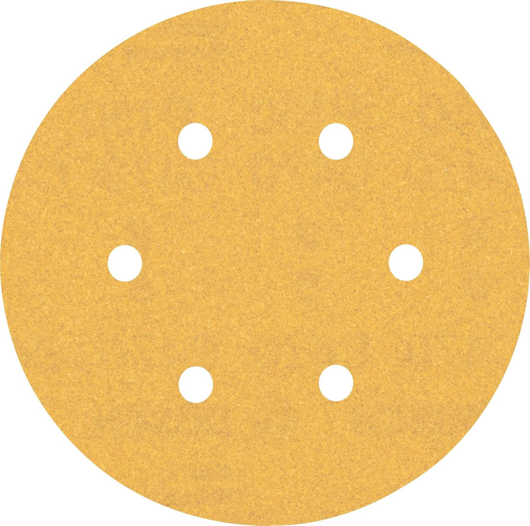 Bosch Accessories 50x Schleifpapier Expert C470 mit 6 Löchern (für Hartholz, Farbe auf Holz, Ø 150 m