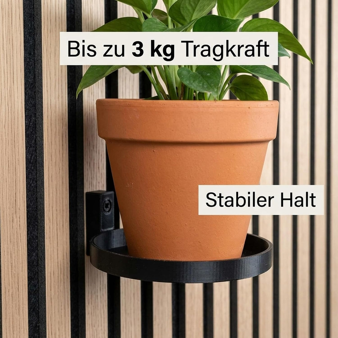 2PCS Wand Pflanzenhalter Für Akustikpaneele – Metallischer Pflanzenhaken Und Regal Zubehör Für Akust