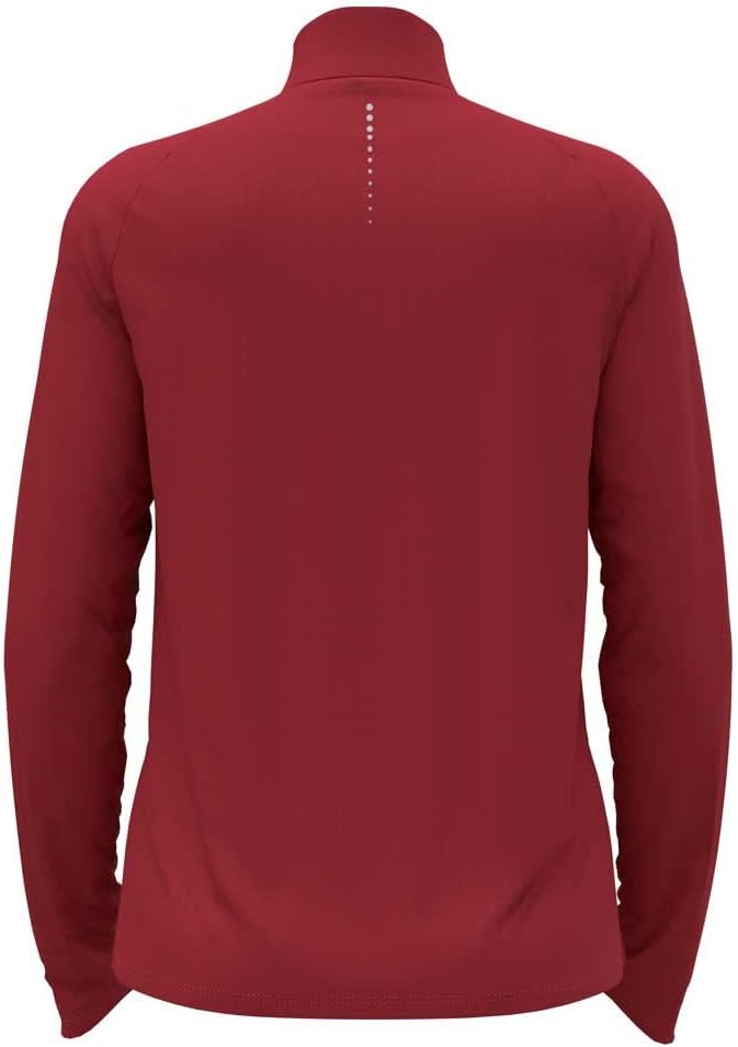Odlo Damen Essential 1/2 Zip Longsleeve XL American Beauty, XL American Beauty