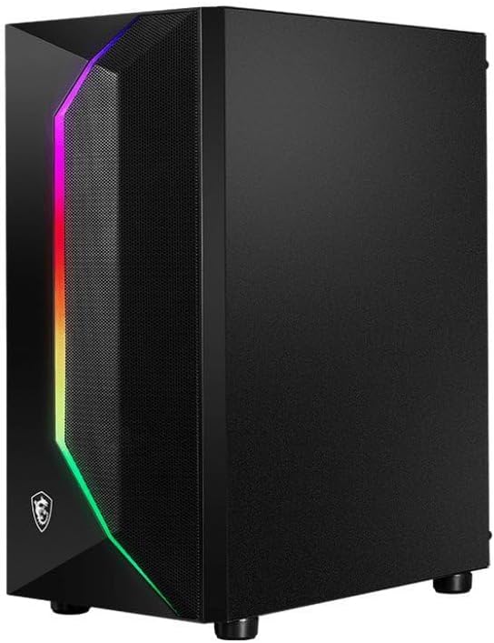 MSI MAG Vampiric 100R Mid-Tower ATX Gehäuse (1x USB 3.1 Anschluss, 1x 120mm A-RGB Fan im Lieferumfan