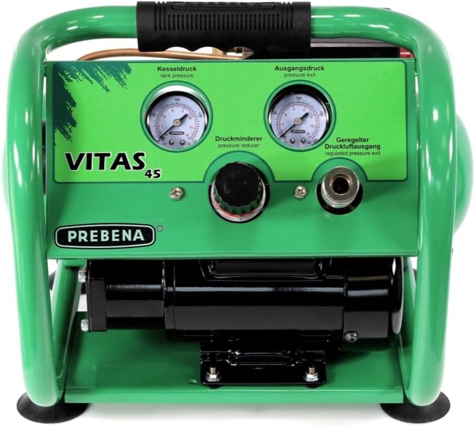Prebena Komplettpaket 1XR-A16 Druckluftnagler + Druckluftschlauch 10m + Kompressor VITAS 45 + A-BOX