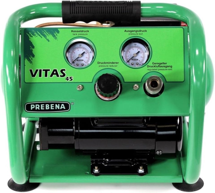 Prebena Komplettpaket 1XR-A16 Druckluftnagler + Druckluftschlauch 10m + Kompressor VITAS 45 + A-BOX