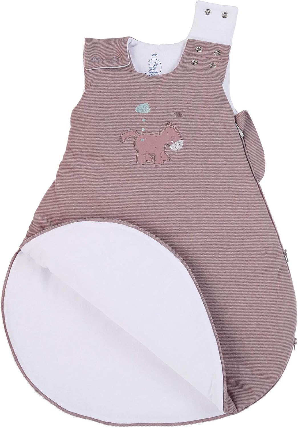 Sterntaler Baby-Schlafsack, Pony Pauline, Reissverschluss und Knöpfe, Grösse: 50/56 50/56 Single, 50