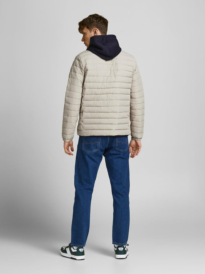 JACK & JONES Herren Leichte Steppjacke | Basic Übergangsjacke Wattiert | Blouson ohne Kapuze JJERECY
