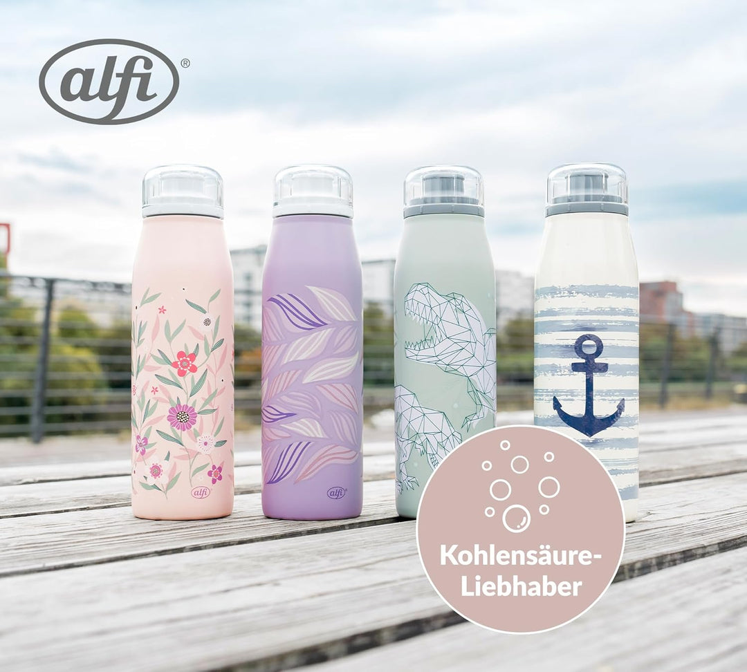 alfi KIDS ISO BOTTLE Isolierflasche 0,50 l, 24 h kalt, flowers | Kohlensäurefest, auslaufsicher, Dre