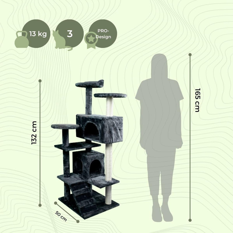 Mobiclinic, Kratzbaum, Modell Tico, gross, zum Klettern, 5 Höhen, trägt bis zu 10 kg, mit Plattforme