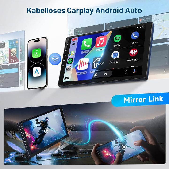 Podofo 2G+64G Autoradio für Skoda Octavia 2004-2014, 10.1 Zoll Touchscreen Android 13.0 Radio mit Ka