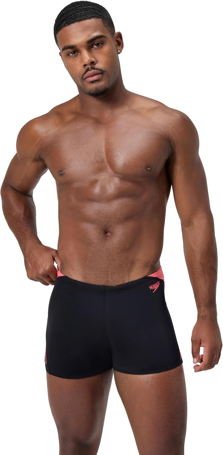 Speedo Herren Boom Aquashorts mit Passe Badehose, 28 Coral Sands, 28 Coral Sands